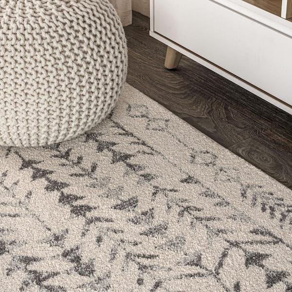 JONATHAN Y Ziri Moroccan Geometric Cream/Gray 5 ft. x 8 ft. Area