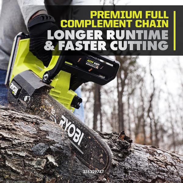 RYOBI 40V HP Brushless 12 in. Top Handle Battery Chainsaw (Tool
