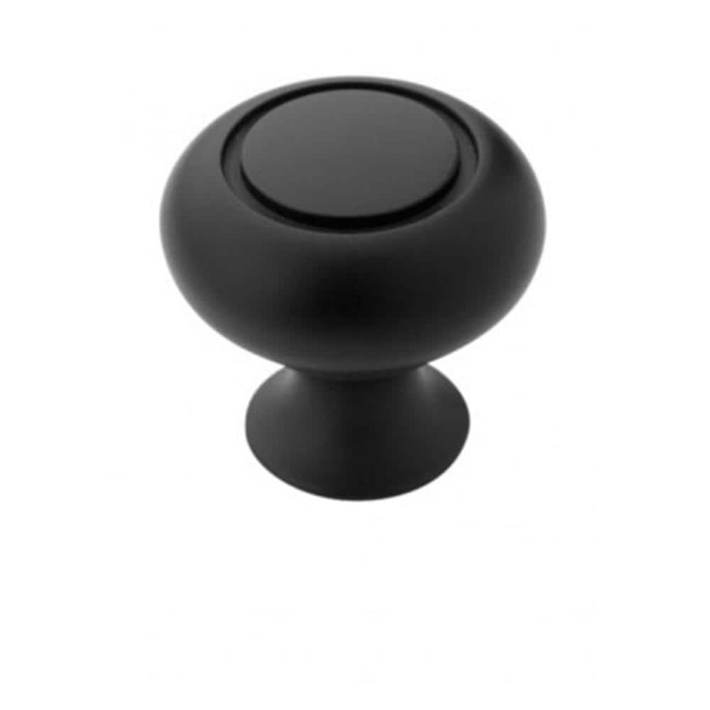 Everyday Heritage 1-1/4 in. (32mm) Classic Matte Black Round Cabinet Knob