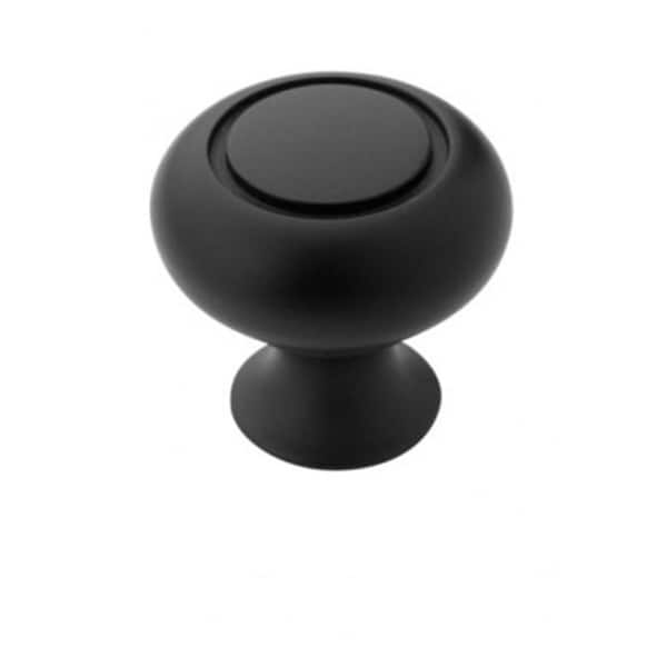 Everyday Heritage 1-1/4 in. (32mm) Classic Matte Black Round Cabinet Knob