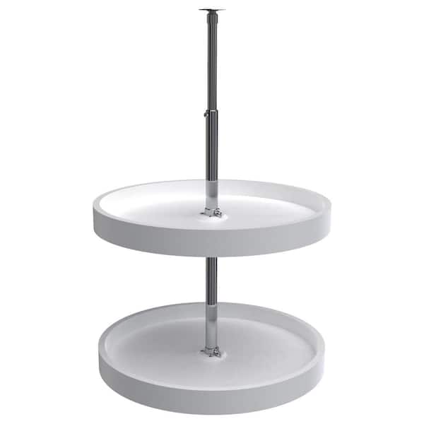 Rev-A-Shelf 2-Shelf White 20 in. Lazy Susan Full Circle Polymer