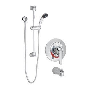 Commercial 36 in. Shower System with Hand Shower and Diverter Tub Spout in Polished Chrome (Valve Included)