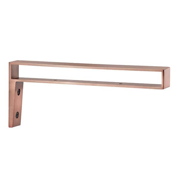 Home Decorators Collection 10 in. Aged Copper Strap Bracket for Wood Shelving