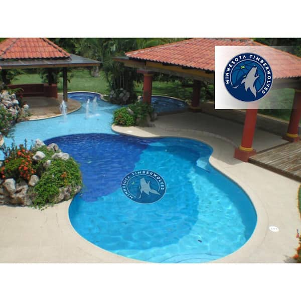 Applied Icon NBA Minnesota Timberwolves 59 in. x 59 in. Large Pool Graphic