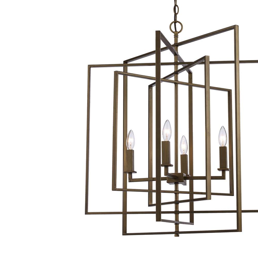 Antique Gold 26" Modern Indoor/Outdoor Pendant Light