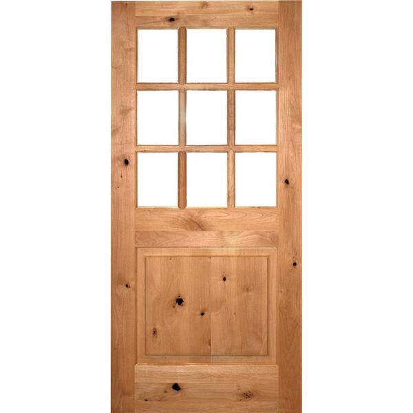 Krosswood Doors 36 in. x 80 in. Craftsman 9Lite Clear Krosswood Doors 36 in. x 80 in. Craftsman 9Lite Clear