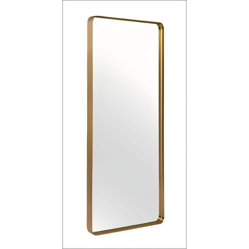 Elegant Full-Length: Golden 28 in. W x 71 in. H Alloy Aluminium Framed Rect