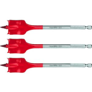 1/4 in. x 6 in. High Speed Wood Spade Bits (3-Piece)