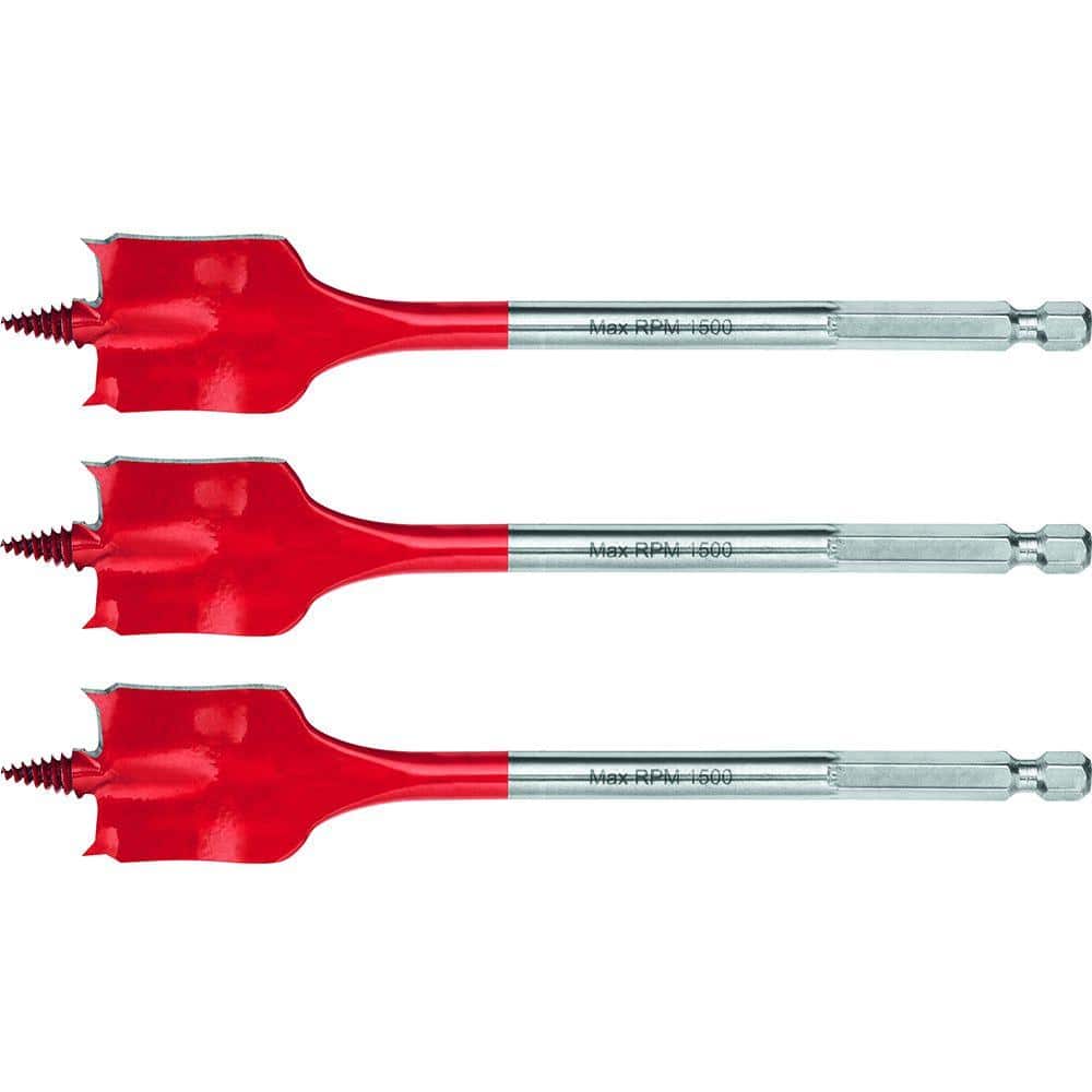 9/16 in. x 6 in. High Speed Wood Spade Bits (3-Piece) price history on PriceWatchPro