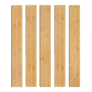 40.15'' L x 5.11'' W x 0.6 '' T Light Honey Prefinished Solid Bamboo Plank Flooring, Tongue and Groove (20 sq. ft. /case)
