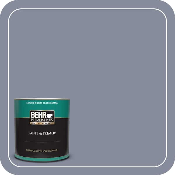 BEHR PREMIUM PLUS 1 qt. #MQ5-12 Applause Please Semi-Gloss Enamel Exterior Paint & Primer
