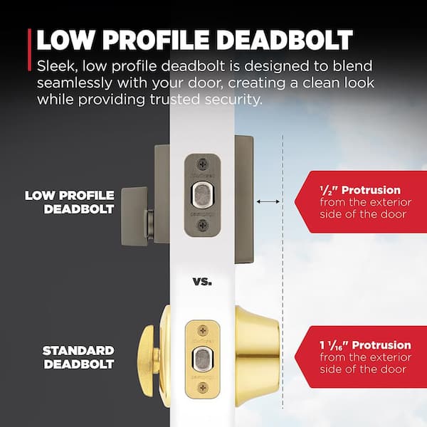 Kwikset San Clemente Gunmetal Keyed Entry Door Handleset with