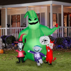 7 ft. H x 3 ft. 81 in. W x 5 ft .25 in. L Halloween Airblown Inflatable -Oogie with Creatures-Scene-Disney