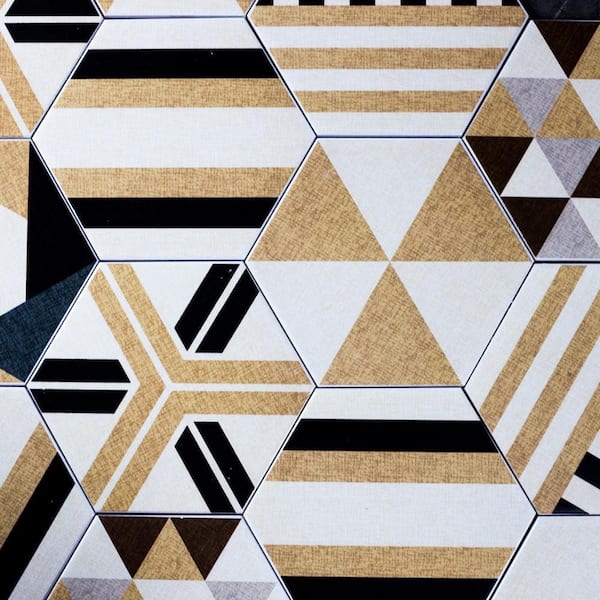 Moroccan Style Patterned Beige Hexagon 8 in. x 8 in. Glazed Porcelain Wall and Floor Tile (0.77 sq. ft./Case)