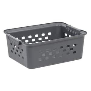 7 qt. Small Organizer Storage Basket, Gray