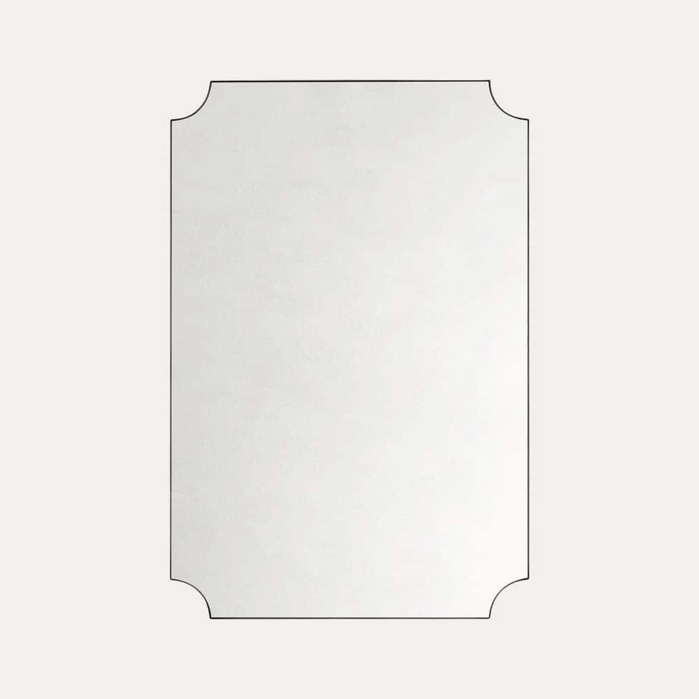 24 in. W x 36 in. H Novelty/Specialty Octagonal Metal Framed Wall Mounted Bathroom Vanity Mirror in Matt Black price history on PriceWatchPro
