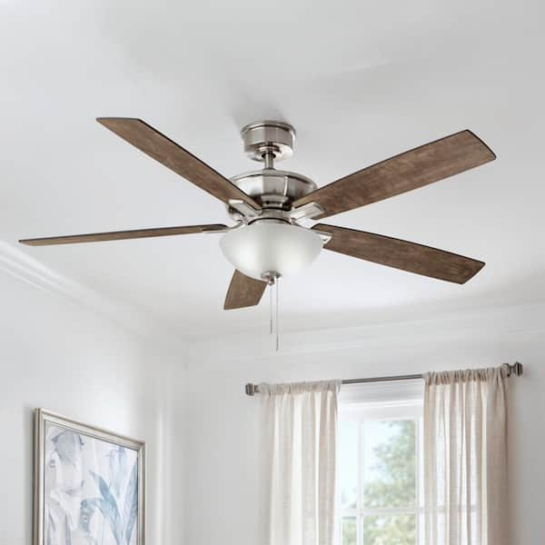 Blakeford 60 in LED Brushed Nickel DC Motor Ceiling Fan with Light