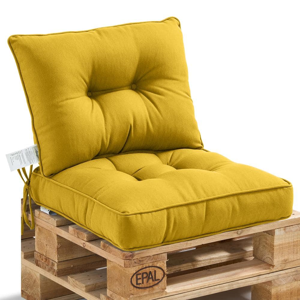 "Outdoor Chair Cushions Set Seat24""x24""x4""&Back16""x24""x5""for Patio,Mustard Yellow" price history on PriceWatchPro
