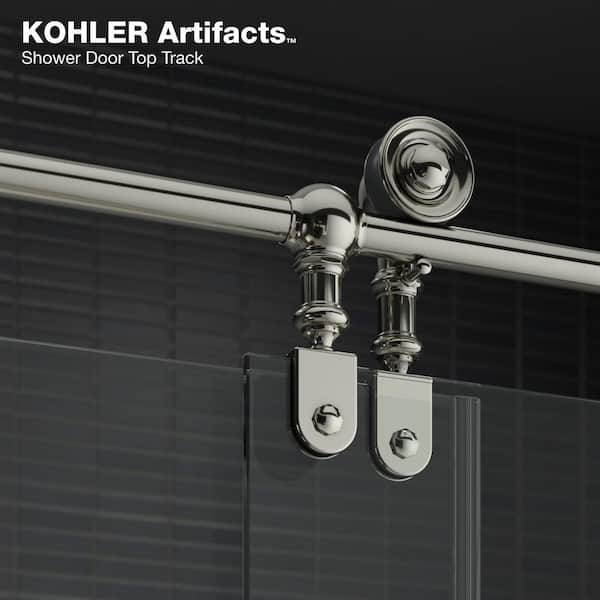 KOHLER Artifacts 80.875 in. H x 59.25 in. W Sliding Shower Door with 3/8 in. Thick Glass in Polished Chrome