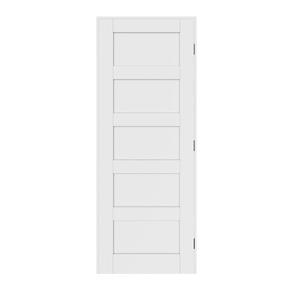 Assembly Required 28 in. x 80 in. Paneled Blank 5-Lite Left Handed White Solid Core MDF Door Kit w/Separate Jamb price history on PriceWatchPro