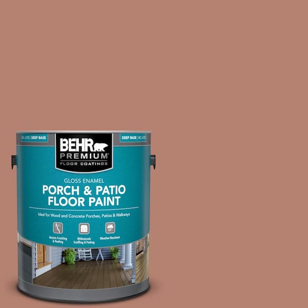 BEHR PREMIUM 1 gal. #S180-5 Auburn Glaze Gloss Enamel Interior/Exterior Porch and Patio Floor Paint