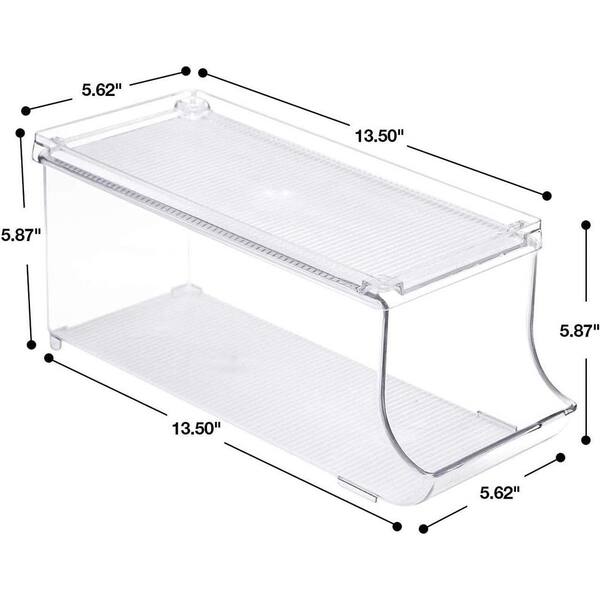 Sorbus 1-Pack Clear Plastic Stackable Dispenser Holds 12 Cans Can Holder  FR-CAN12 - The Home Depot