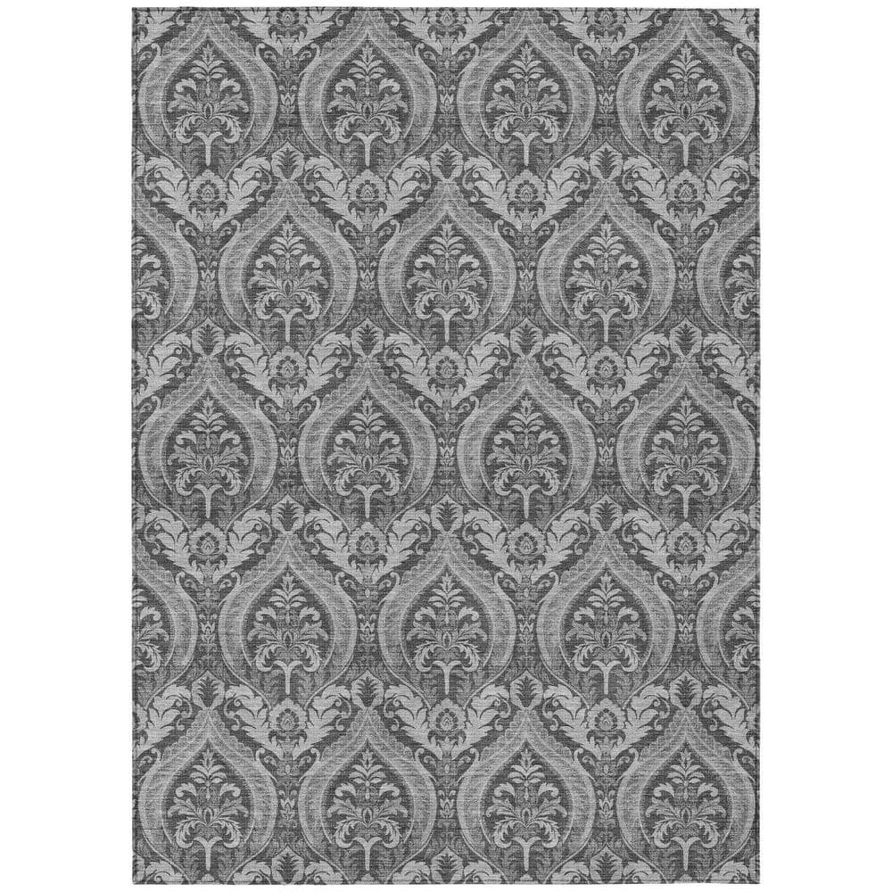 Gray 3 ft. x 5 ft. Woven Trellis Rectangle Indoor/Outdoor Area Rug price history on PriceWatchPro