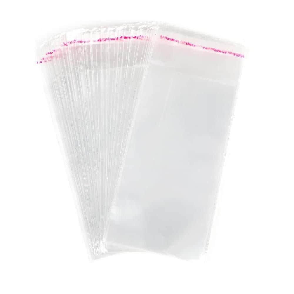 100-Piece Transparent Resealable Cellophane Self-Sealing Clear Plastic Packing Bags 3.1 in. x 7.5 in. for Parties price history on PriceWatchPro