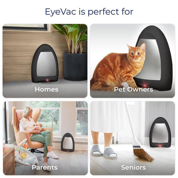 EyeVac Home Touchless Stationary Vacuum - Automatic Floor Sweeper With 1000W Motor (Renewed)