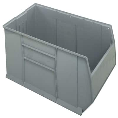 Husky 45 Gal. Clear Latch and Stack Tote with Wheels in Black with Red Lid  206235 - The Home Depot