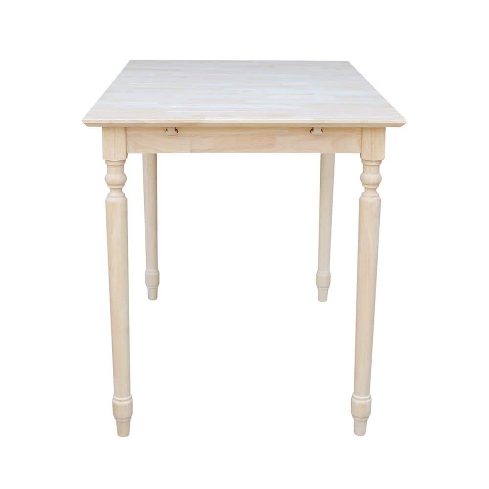 Rustic Solid Wood Extendable Counter Height Dining Table