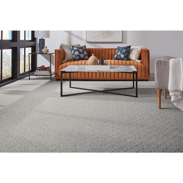 Tender Heart Obsidian Gray 45 oz Triexta Texture Pattern Installed Carpet
