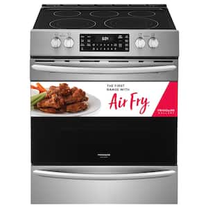 30 in. 5.4 cu. ft. Front Control Electric Range with Air Fry in Stainless Steel