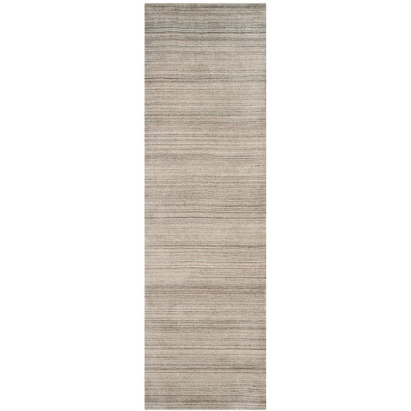 SAFAVIEH Himalaya Stone 2 ft. x 10 ft. Striped Solid Color Runner Rug