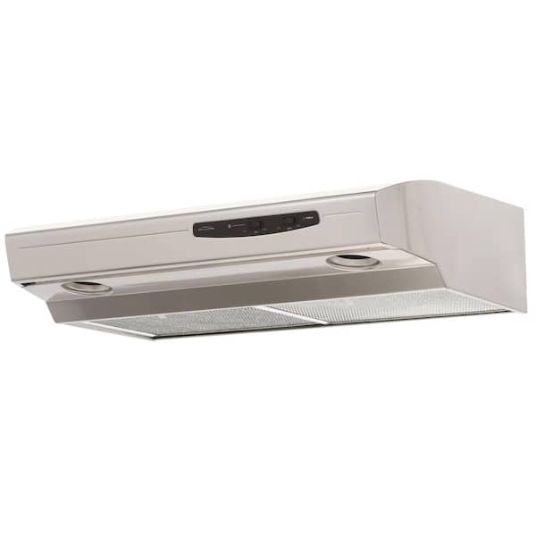 Broan-NuTone Allure I Series 30 in. Convertible Under Cabinet Range Hood with Light in Stainless Steel