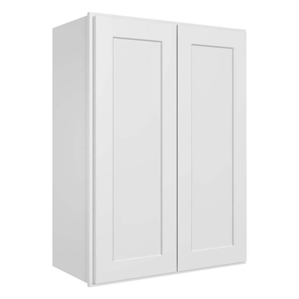 HOMEIBRO 27 in. W x 12 in. D x 36 in. H in Shaker White Plywood Ready ...