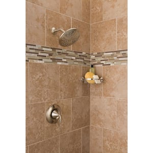 Eva Posi-Temp Rain Shower Single-Handle Shower Only Faucet Trim Kit in Brushed Nickel (Valve Not Included)
