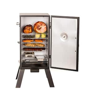 30 in. Analog Electric Smoker in Black with 3 Racks