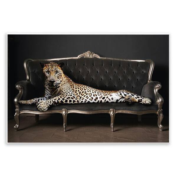 Cheetah Sprawled on Couch by Reinders 1-Piece Unframed Animal Graphic Art Print 10 in. x 15 in.