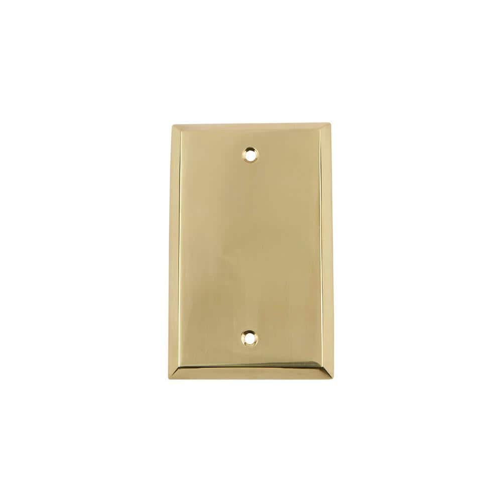 Nostalgic Warehouse Brass No Gang Blank Plate Wall Plate (1-Pack ...