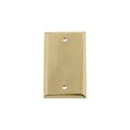 Brass No Gang Blank Plate Wall Plate (1-Pack)