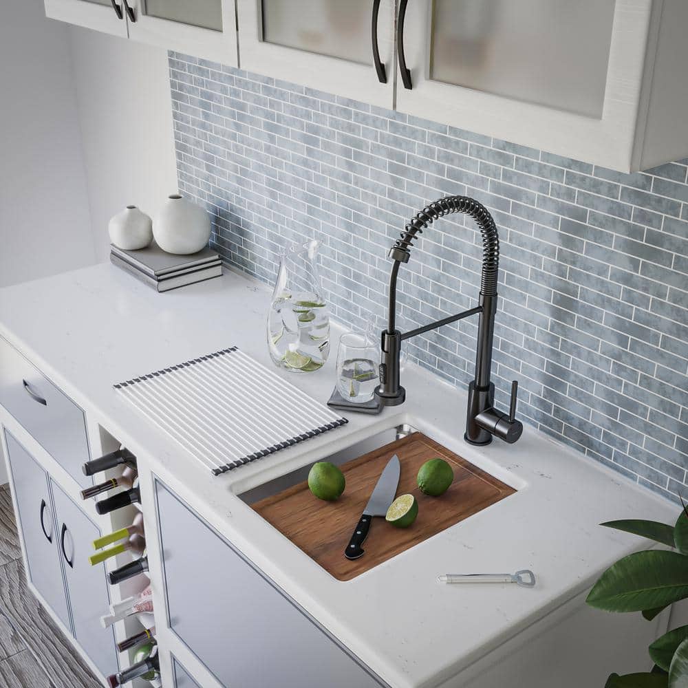 Compact Stainless Steel Undermount Kitchen Workstation Sink