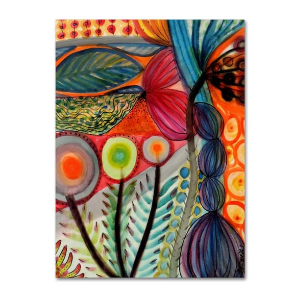 Trademark Fine Art 47 in. x 35 in. "Vivaces" by Sylvie Demers Printed Canvas Wall Art