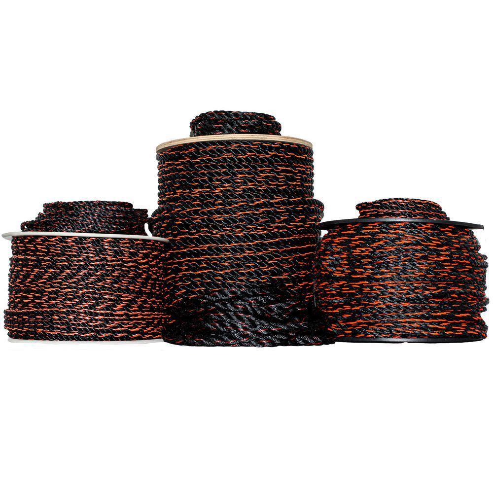 Prosict Rope SGT KNOTS 1/2 in. x 100 ft. 3 Strand Twisted Polypropylene General Use ...