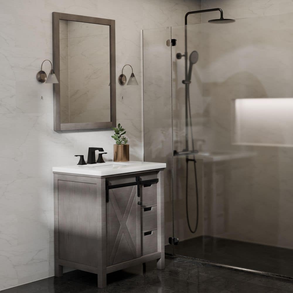 Marsyas 30 in W x 22 in D Ash Grey Bath Vanity and Cultured Marble Countertop price history on PriceWatchPro