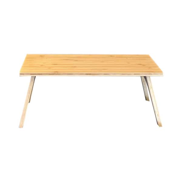 21.8 in. Rectangle Natural Bamboo Laptop Folding Desk