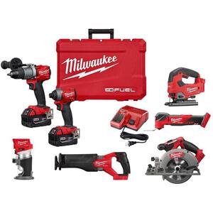 M18 FUEL 18V Lithium-Ion Brushless Cordless Combo Kit (4-Tool) with Multi-Tool, Router, and Jig Saw