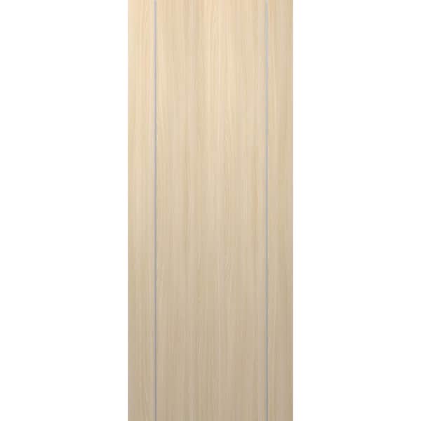 Belldinni Optima 2U 18 in. x 80 in. No Bore Loire Ash Solid Composite Core Wood Interior Door Slab