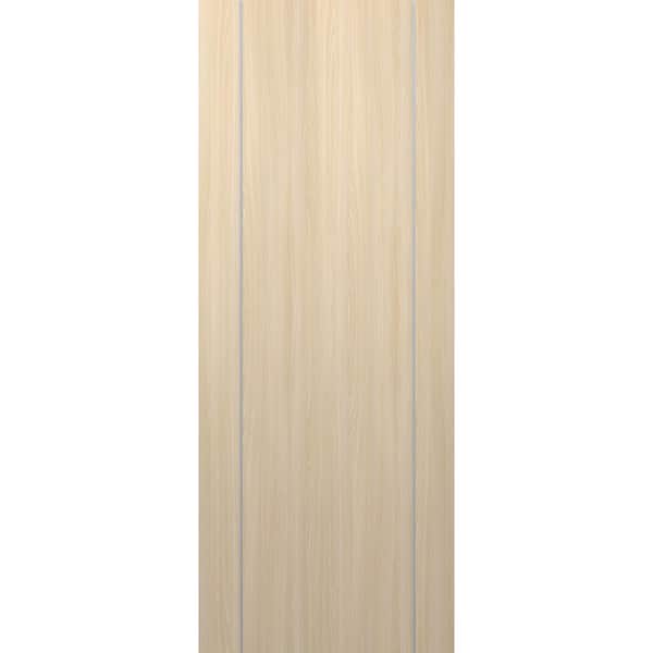 Belldinni Optima 2U 18 in. x 96 in. No Bore Loire Ash Solid Composite Core Wood Interior Door Slab