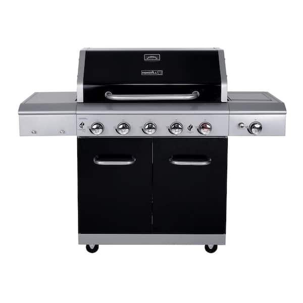 Nexgrill Deluxe 5-Burner Propane Gas Grill in Black with  Side Burner and Built-in Searing Zone